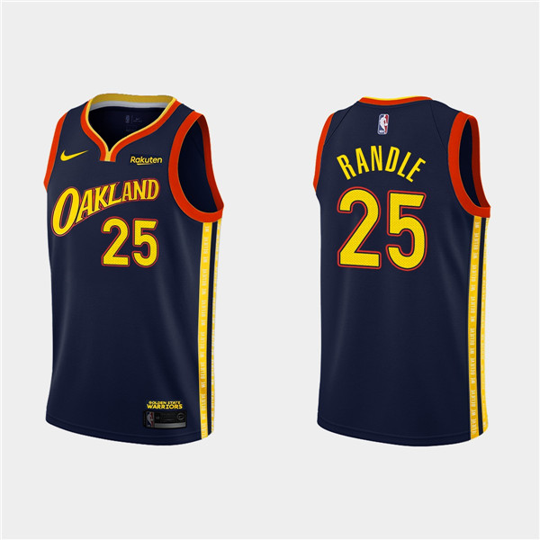 Men's Golden State Warriors #25 Chasson Randle Navy NBA 2020-21 City Edition Stitched Jersey